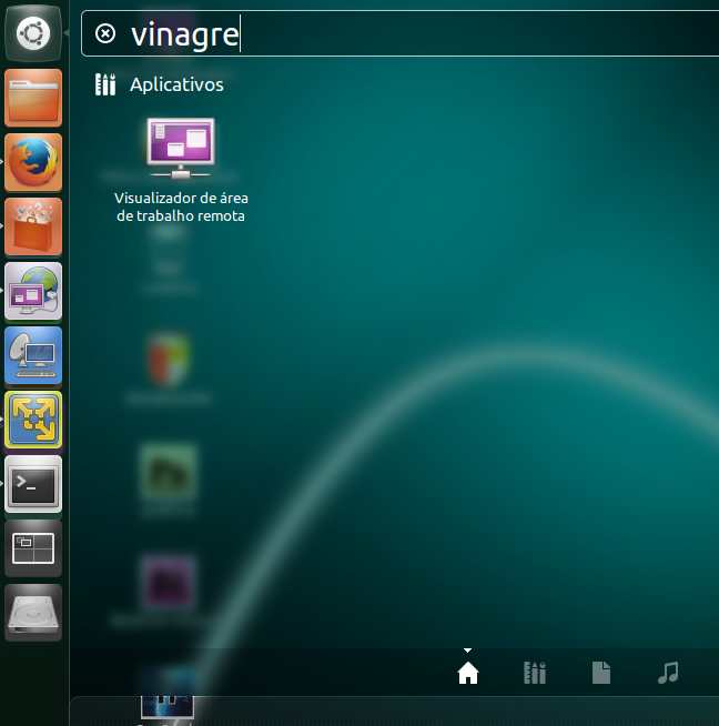 Abrir o Vinagre atraves do Dash