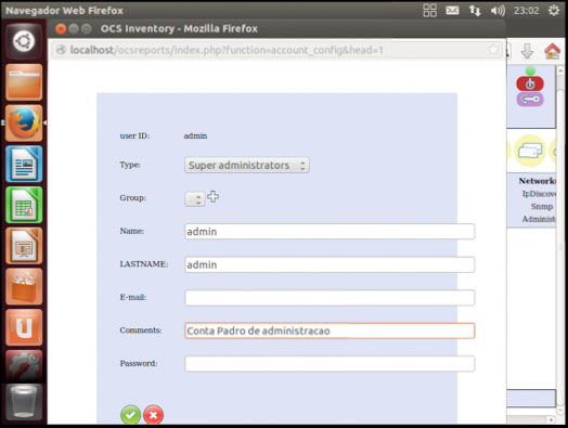 Segundo item para eliminar o alerta, alterar a senha padão do "Admin"