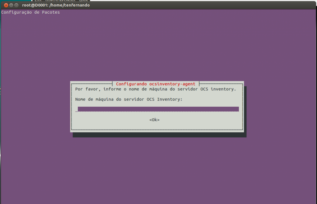 Indicando o Ip do Servidor OCS Inventory