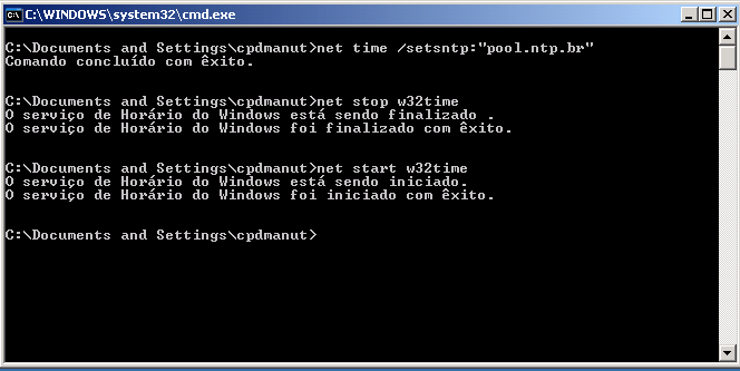 Alterando o servidor NTP